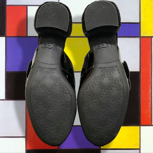 UGG Hayden Black Patent Leather and Shearling Mule Size 6 - Picture 5 of 11